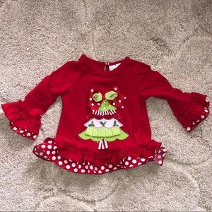 Baby girl Christmas tree shirt 6-9 months